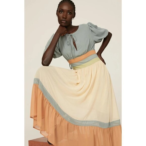 Pamela Love x RTR Colorblock Midi Dress in Multicolored Medium Womens - Picture 13 of 16